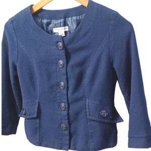 Pendleton women's 6 fatigue navy blue virgin wool jacket